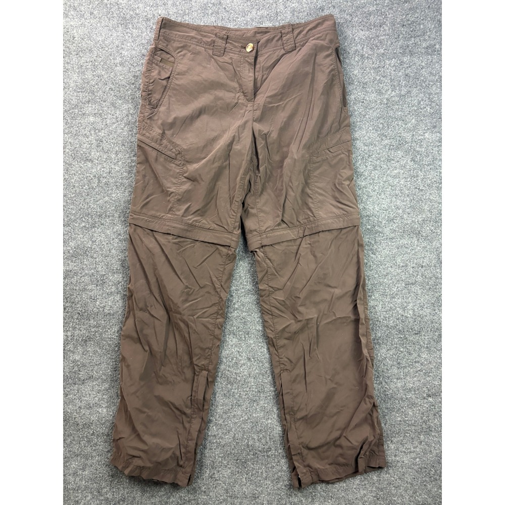 ExOfficio Convertible Pants Womens 10 Brown Insect Shield Hiking Zip Off Cargo